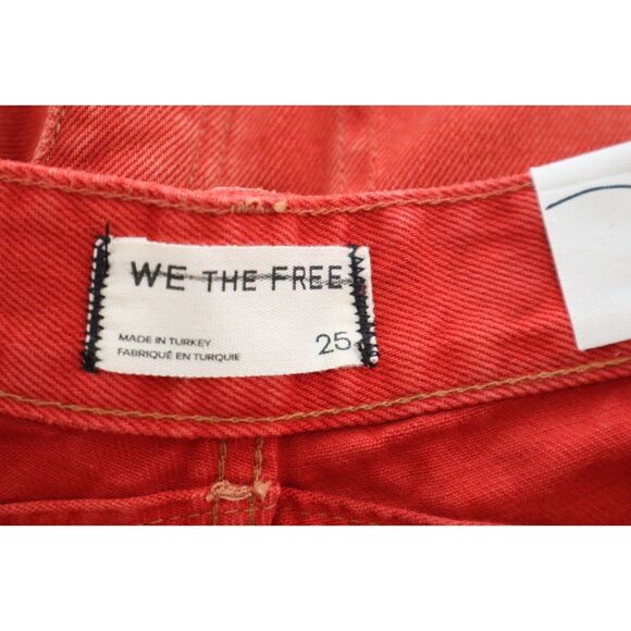 We The Free x FP OB2152895 Women Sz 25 Red Carnivale Low Rise Bootcut Jeans - Picture 3 of 10